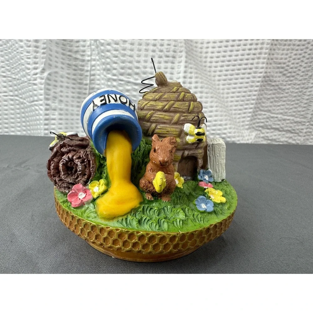 Garden Bees Honey Flowers Jar Candle‎ Holder Topper Lid Resin Yankee